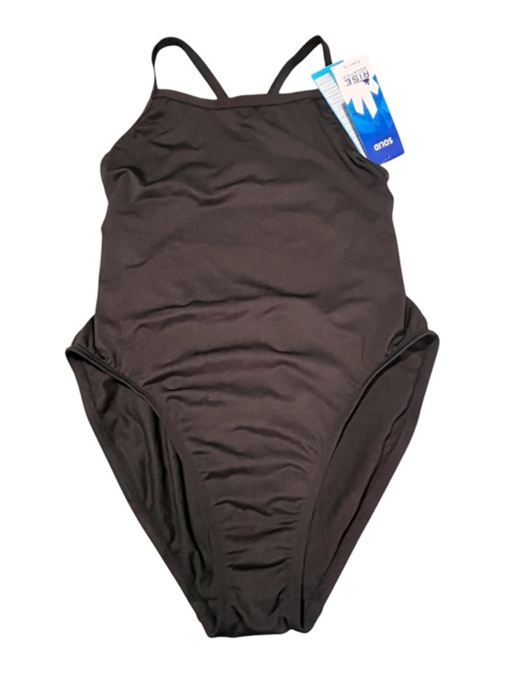 Rise Aquatics Solid Black One-Piece Swimsuit
